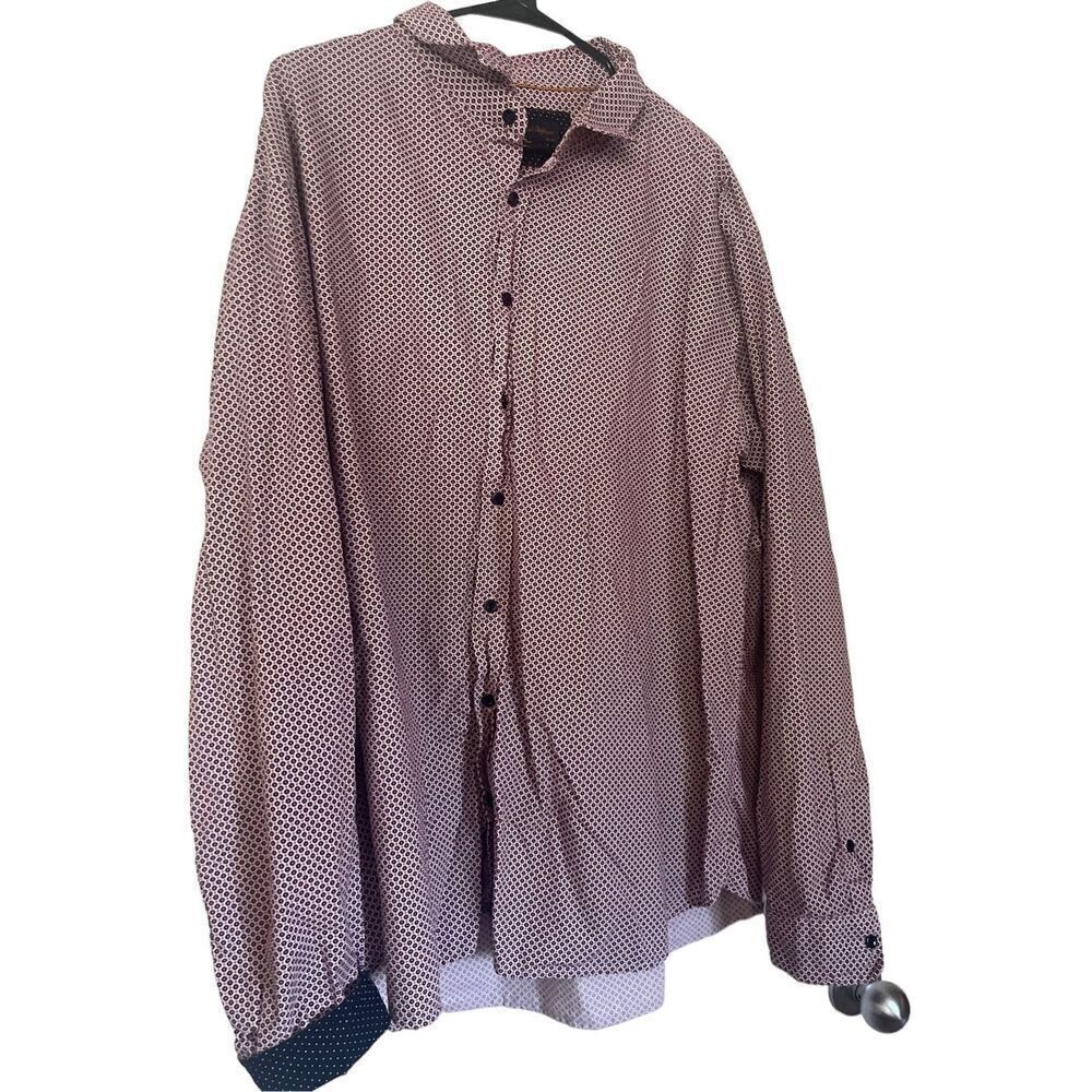 Gentlemen's Outfitters Men's Styled For Dapper Gents Button Down Shirt Red 3X